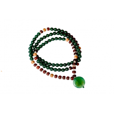 Green Onyx and Sandalwood Mala - i