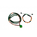 Green Onyx and Sandalwood Mala and Bracelet - set - i