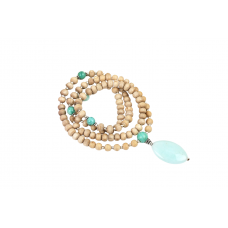 Amazonite and Tulsi Beads Mala