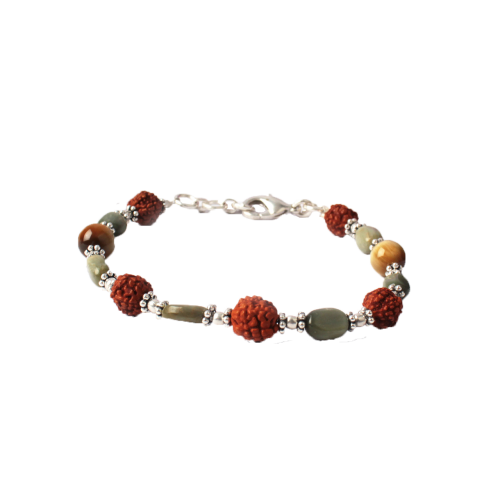 Rudraksha Cats Eye Bracelet