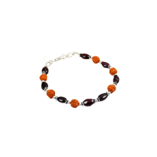 Rudraksha Garnet Bracelet - Design I