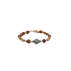 Rudraksha and Gomed Bracelet