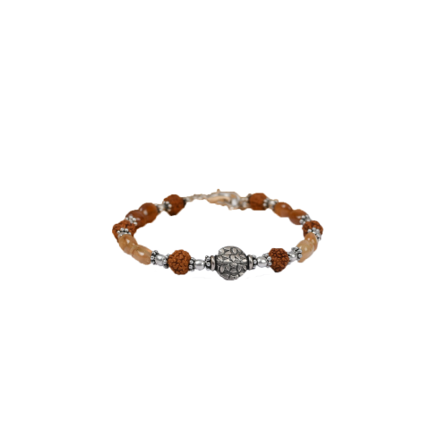 Rudraksha and Gomed Bracelet