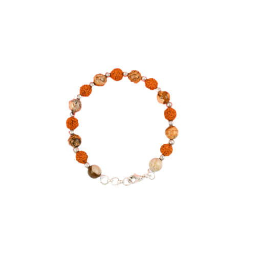 Rudraksha Jasper Bracelet - Design I