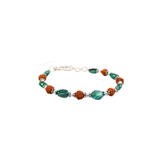 Rudraksha Malachite Bracelet - Design III