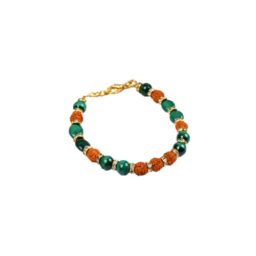 Rudraksha Malachite Bracelets