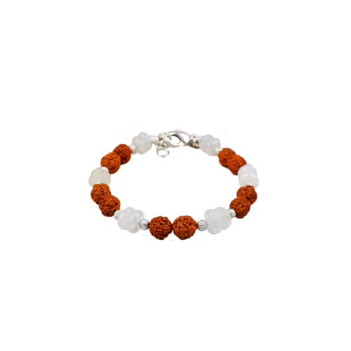 Rudraksha Moonstone Bracelet