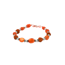 Rudraksha and Carnelian Bracelet - I