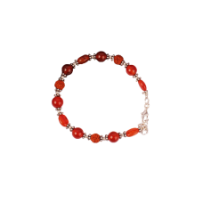 Rudraksha Carnelian Bracelet - Design III