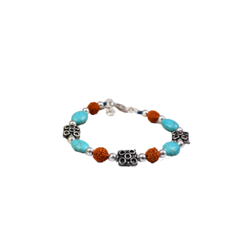Rudraksha Turquoise Bracelet