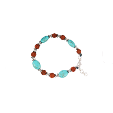 Turquoise Oval Bracelet - 7mm