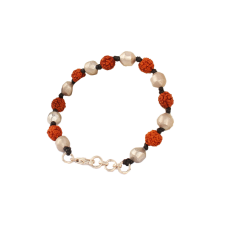 Rudraksha and Parad Bracelet in thread