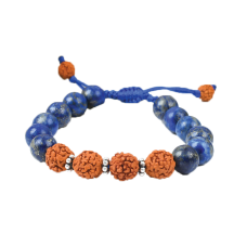 Lapis Lazuli and Rudraksha Bracelet