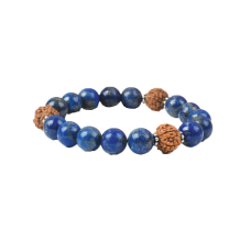 Lapis Lazuli and Rudraksha Bracelet - I