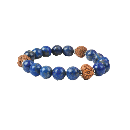 Lapis Lazuli and Rudraksha Bracelet - I