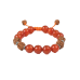Orange Carnelian and Rudraksha Beads Bracelet