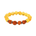 Yellow Citrine and Rudraksha Beads Bracelet