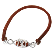1 Mukhi Rudraksha Java Bracelet Thick Silver Chain 11mm