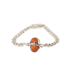 20 mukhi Rudraksha Java/Indonesia Bracelet in Silver Chain 12mm-16mm