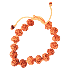 8 Mukhi Rudraksha Ganesha Bracelet in Thread - 13mm