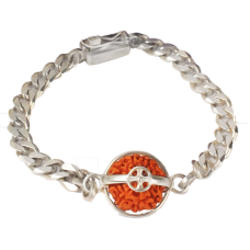 8 Mukhi Rudraksha Java Silver Bracelet in Silver Chain Small