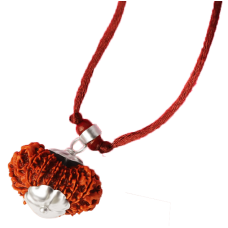 19 mukhi rudraksha Nepal Silver Capped Pendant in Thread 28mm-30mm