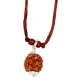 3 Mukhi Rudraksha Nepal Pendant Capped in Silver with Thread - 18mm