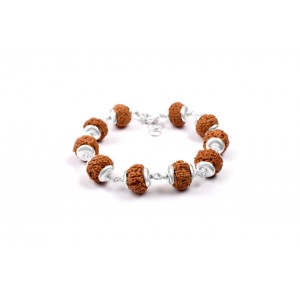 10 mukhi Narayan bracelet from Java with silver capping 15 mm