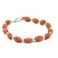 2 mukhi Moon bracelet from Java with silver balls