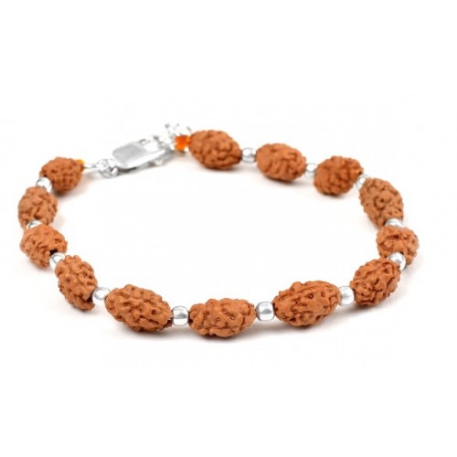 2 mukhi Moon bracelet from Java with silver balls