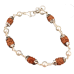 2 mukhi with Pearl bracelet in self designed caps