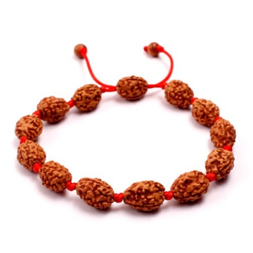 3 mukhi Agni bracelet from Java in silk thread - 14mm