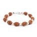 3 mukhi Agni bracelet from Java with silver balls - 14mm