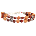 4 mukhi Java Double turn Bracelet with Red Sandalwood beads