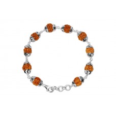 6 Mukhi Rudraksha Mars power bracelet - Java with Self Designer Capping