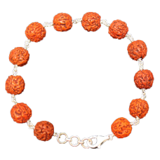 Punch Mukhi Rudraksha Bracelet (Chikna Bead) - IV