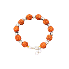 Punch Mukhi Rudraksha Bracelet (Chikna Bead - VIII