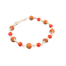 6 Mukhi with Coral Bracelet in Silver Capping