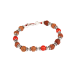 6 Mukhi Java Bracelet with Coral in Silver Chakri