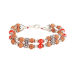 6 mukhi Java Double Turn Bracelet with Coral