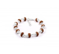 7 mukhi Goddess Laxmi  Bracelet from Java with Silver Capping