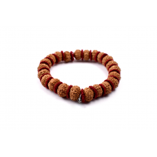 7 mukhi Goddess Laxmi  bracelet from Java in woolen spacers - 12 mm