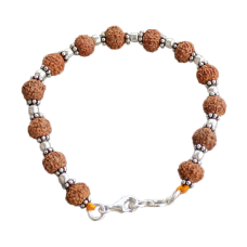 Goddess Laxmi Bracelet Java in Silver balls and Spacers