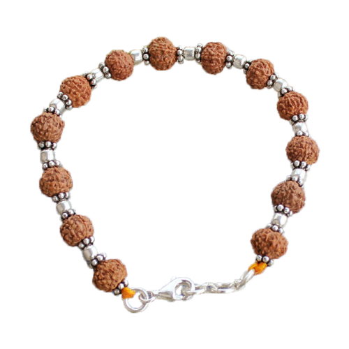 Goddess Laxmi Bracelet Java in Silver balls and Spacers