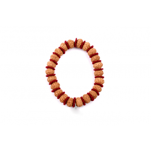 9 mukhi Durga Shakti bracelet from Java in woolen spacers 11 mm