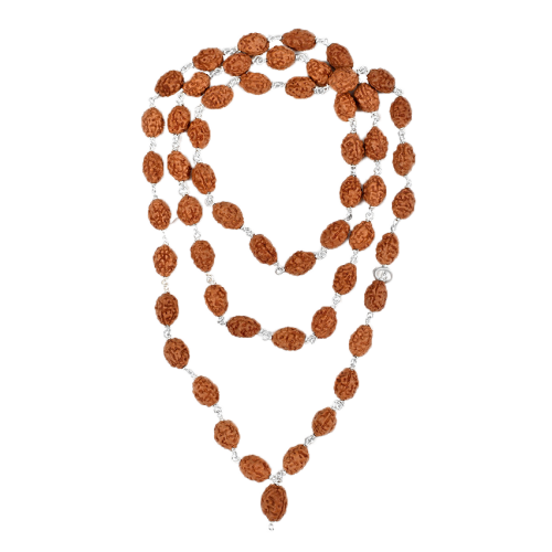 3 Mukhi Mahajwala Silver Mala-10mm 