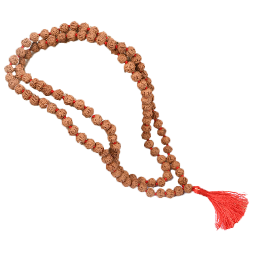 Rudraksha Mala 7mm - Semi Chikna Beads