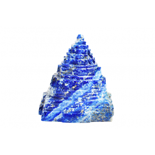 Shree Yantra In Natural Lapis Lazuli Gemstone -225-gms 