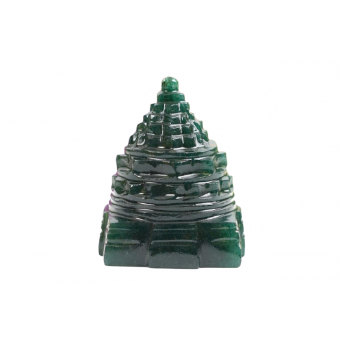 Shree Yantra In Natural Green Jade - 128 gms 