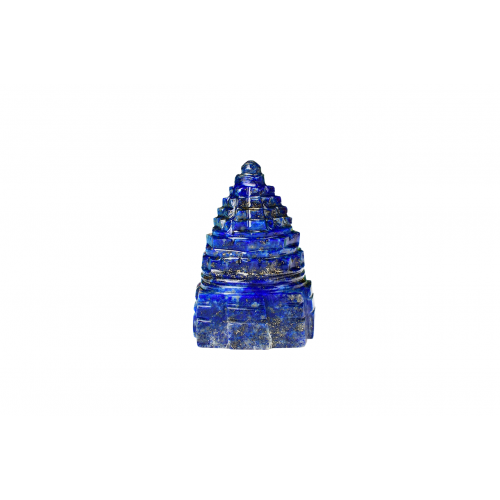 Shree Yantra In Natural Lapis Lazuli Gemstone - 90 gms 